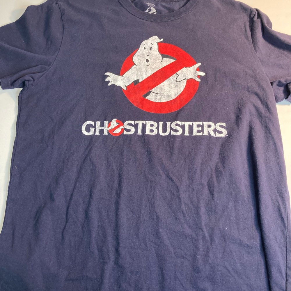 Ghostbusters mighty fine blue t shirt large